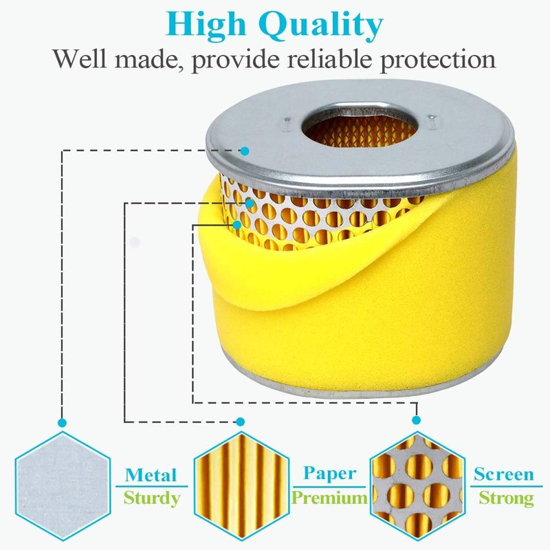 HOODELL 5 Pack 17210-ZE3-505 Air Filter, Replace 17210-ZE3-010 Air Cleaner,
