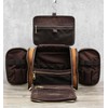 EURYNOME Toiletry Bag For Men, Genuine Leather Toiletries Organizer, Travel