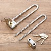 Photect 4 Pcs Long Shackle Padlock with Key 2 Inch