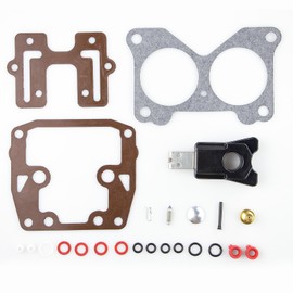 Kelkong 439076 Carb Rebuild Kits with Float Compatible with Johnson Evinrude V4 85 90 100 115 125 140 HP V6 150 155 175 185 200 235 Carburetor Replace 390055 392550 398526 435443 434888 18-7046