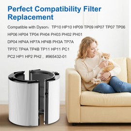 360 Glass HEPA + Carbon Filter Replacement for Dyson TP10 Air Puri-fier