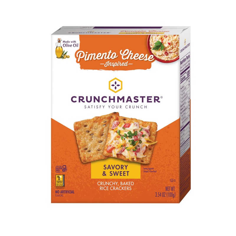 Crunchmaster Gluten-Free Multi-Grain Pimento Cheese Crackers, 3.54 oz. Bag in