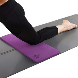 Yoga rodilla Pad por heathyoga - Alta densidad ecologico TPE 12 mm de grosor, complementa tu esterilla de yoga, ideal para las rodillas, munecas, de tamano completo y codos mientras haciendo yoga, pilates y ejercicios de piso, Purpura