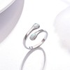 Sterling Silver Opal Ring for Women Adjustable Thumb White Fire