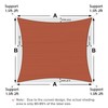 Artpuch Sun Shade Sail, 8'x8'x8' Rust Red Triangle, Curved Edged