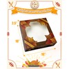 qiqee Thanksgiving Pie Boxes with Window 10x10x2.5 inch 30Packs Cookie