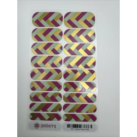 Jamberry Nail Wraps Basket Weave Full Sheet (multicolor metallic Chevron)