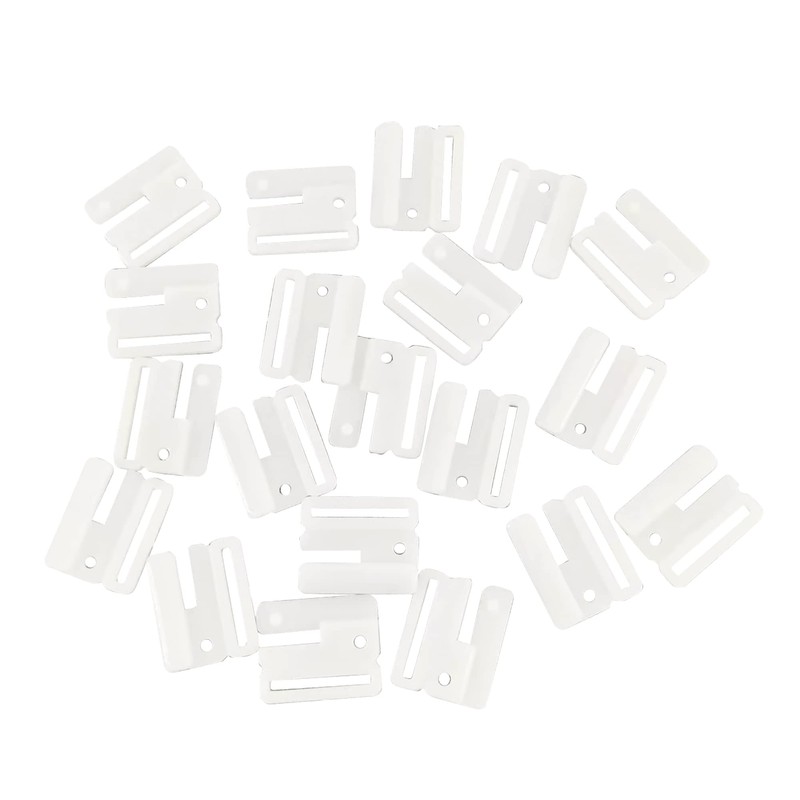 100 set Craft Plastic White Tape Closure Hook & Clasp
