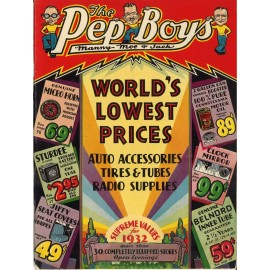 PEP BOYS 1932 PEP BOYS  Manny Moe Jack  AUTO PARTS STORE ADVERT.  5x7 REPRINT