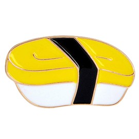 Flairs New York Foodies and Floral Theme Enamel Lapel Pin Brooch Badge (Pack of 1 Pin, Tamagoyaki Egg Sushi)