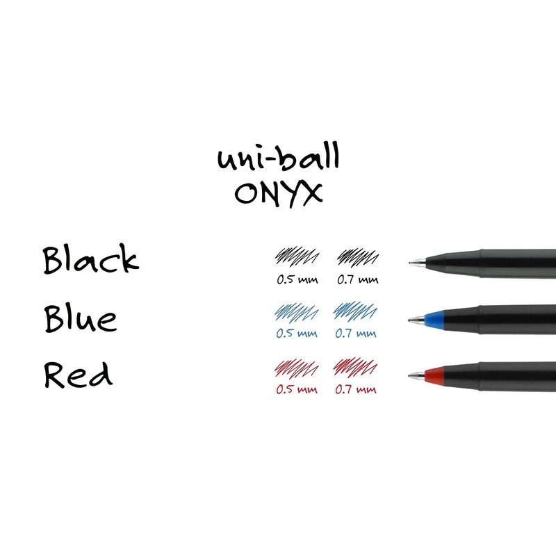 uni-ball 60042 Onyx Roller Ball Stick Dye-Based Pen Red Ink