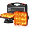 Justech 2 PCS 12 LED Rechargeable Square Emergency Flashing Lights,