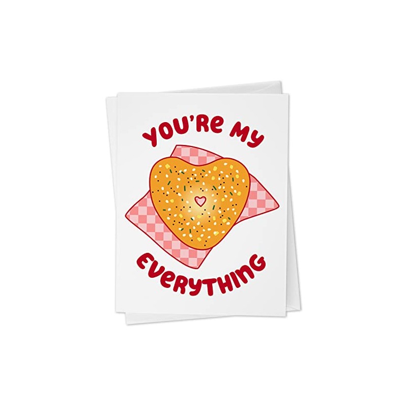 Everything Bagel Valentines Day Love Card - You're my Everything