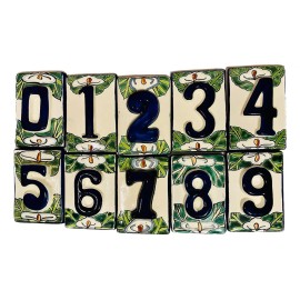 Escanver Numero Residencial Ceramica Talavera Casa Hogar 1 Digito Num