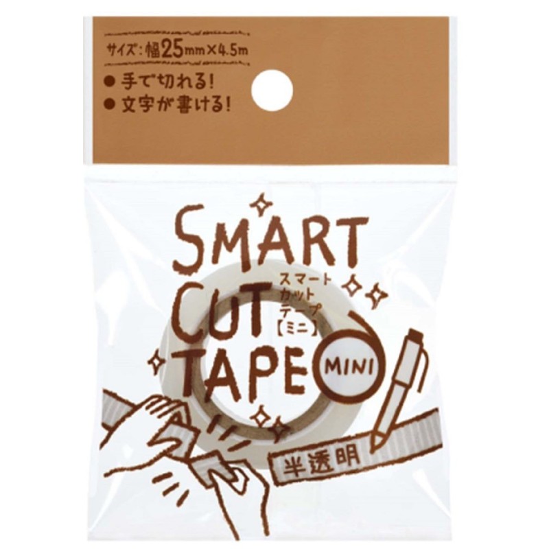 SEKISUI Smart Cut Tape, Mini, Translucent, 1.0 inches (25 mm)