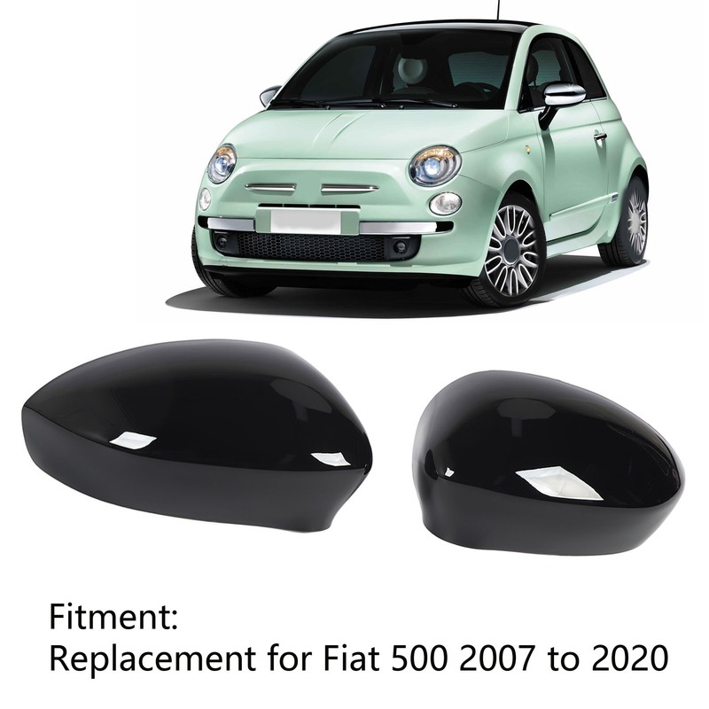 2 Pcs Door Side Rearview Mirror Cover Cap Left Right
