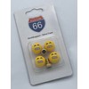 Set of 4 Valve Caps and 2 Bicycle Adaptors Teeth