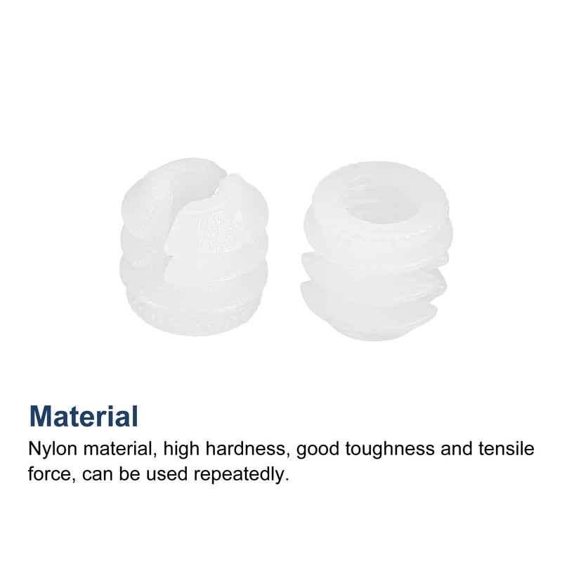 sourcing map Pack of 120 Furniture Plastic Insert Nuts 11