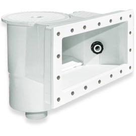 SWIMLINE HYDROTOOLS Standard Thru-Wall Above Ground Pool Skimmer Kit With WATER LEVELING SYSTEM | ABS Construction | Large Debris Basket| Snap-In & Removable Weir | Above Ground Pool Skimmer | Skimmer
