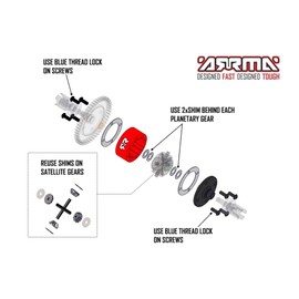 ARRMA Metal Diff Case, ARA220050