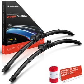 A-Premium Pack of 2 Front Windshield Wiper Blades with Wear Indicator & Towel - Compatible with Infiniti QX30 2016 2017 2018 2019-24" and 19", TL2 Connector, Left and Right