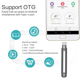 3 in1 Luxury Rollerball Pen，USB-C，USB Flash Drive，with Pen Design, with Smooth Writing, Medium Point Black Ink，Portable Memory Stick, Compatible with Laptop,Smartphones (Grey, 128GB)