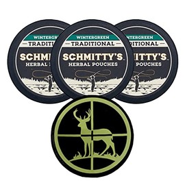 DC Crafts Nation Skin Can Cover Deer with 3 Cans Schmitty's Herbal Snuff Wintergreen Pouches