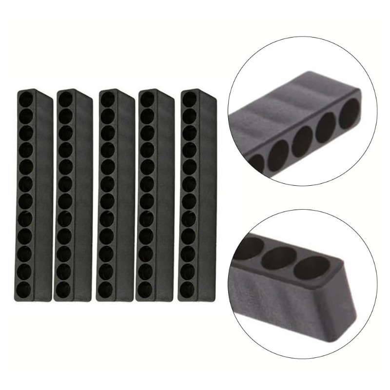 10pcs 12 Holes Screwdriver Bit Holder Drill Head Storage Case