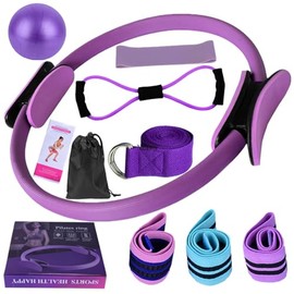 Equipo de Pilates para Entrenamientos en Casa, Kit De 11 Pilates En Casa, con Pelota de Yoga 25cm, Ideal para Yoga y Fitness