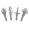 Lucky Line Forged House Key Blanks, Variety 4 Pack in