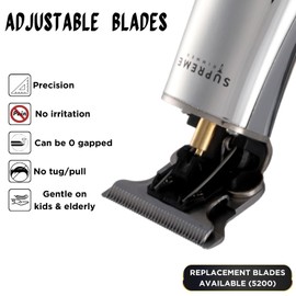 Supreme Trimmer Professional Adjustable Replacement Blade 52100M | Set for ST5200, ST5210, ST5220, T-Shaper | Silver