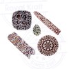 Henna Print Stamps Creative Floral Shape Wooden Blocks (Set of