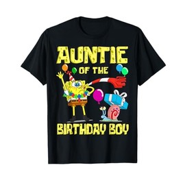 Mademark x SpongeBob SquarePants - SpongeBob Auntie of the Birthday Boy Theme Party T-Shirt