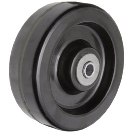 RWM Casters DUR-0620-08 6" Diameter X 2" Width Durastan Phenolic Wheel with Straight Roller Bearing, 1200 lbs Capacity, 1/2" Axle Diameter, Black