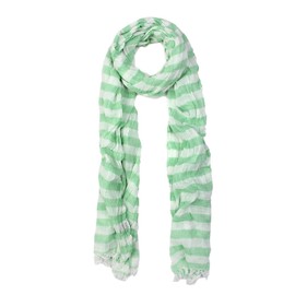 TrendsBlue Pure Cotton Lightweight Striped Fashion Scarf, Green