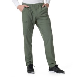 Carhartt Scrubs C55106 Men's Force® Modern Fit Twill Straight Leg Pant - Large Regular - Olive