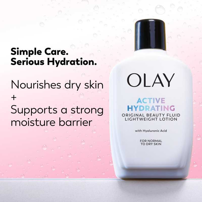 Olay Face Moisturizer, Active Hydrating Beauty Moisturizing Lotion, 6 fl