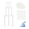 Jagowa 12Pcs Cake Dowel Rods Set, White Plastic Cake Support