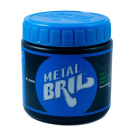Crema pulidora multiusos Metal Bril, 150Gr. Para uso en: Metales, faros, pinturas y parabrisas.