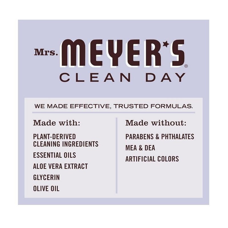 Mrs. Meyer's Clean Day Liquid Hand Soap, Cruelty Free, Lavender