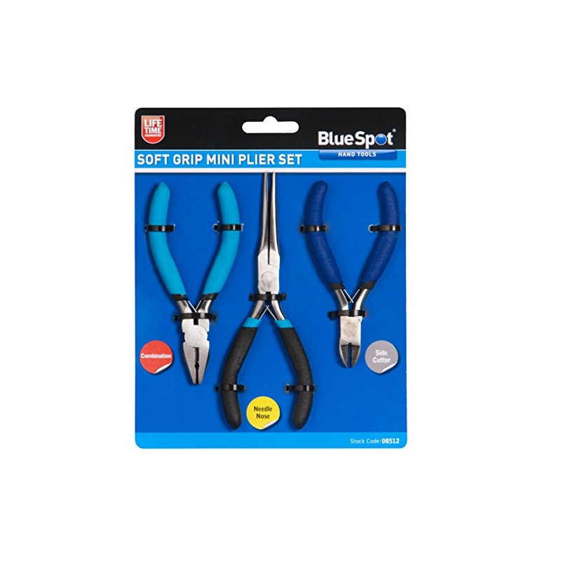 Blue Spot 08512 Combination Mini Plier Set Needle with Side