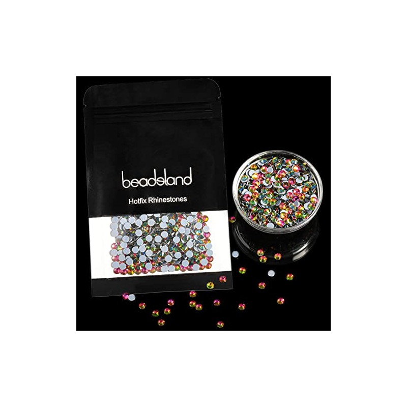 Beadsland Hotfix Rhinestones, 1440pcs Flatback Crystal Rhinestones for Crafts Clothes