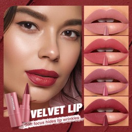 Jolilab 2-in-1 Precise Lip Contouring! Cone - shaped Lipstick - Vivid Colors, Long - lasting & Nourishing for All - day Wear, Ideal for Daily & Professional Makeup（06#.）