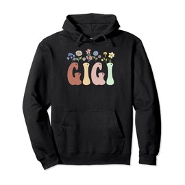 Gigi Gifts Women Wildflower Floral Design Gigi Pullover Hoodie