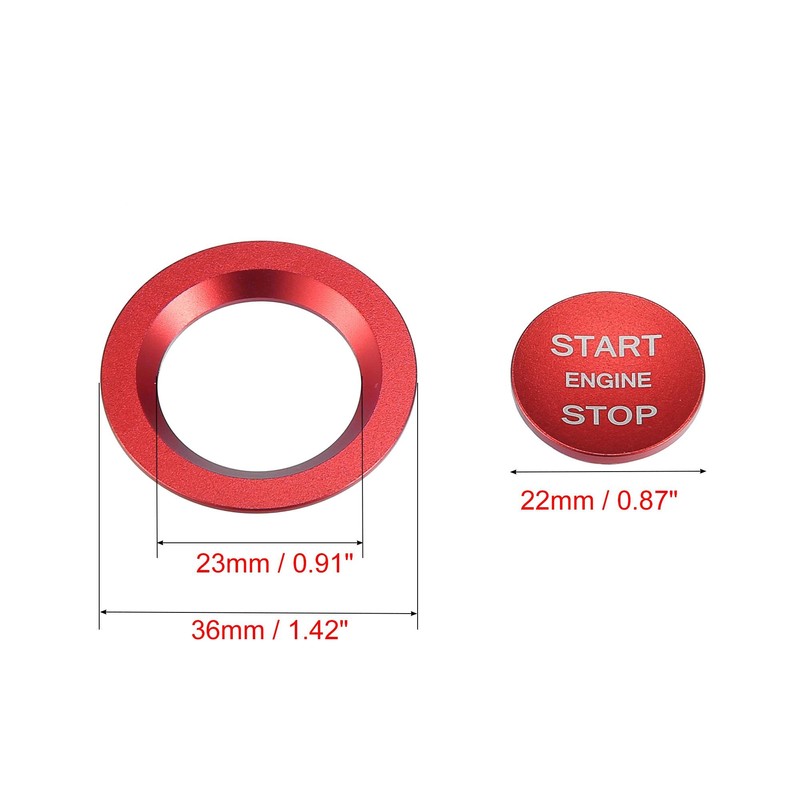 X AUTOHAUX Engine Start Stop Button Cover Kit One Click