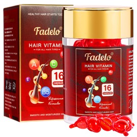 Fadelo Hair Vitamins - No Rinse Essence for Frizzy and Dry Damaged Hair - Rich in Vitamin A C E and Pro-Vitamin B5 - Enhanced Argan/Macadamia/Avocado Oils