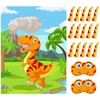 ASTARON Pin The Tail on The Dinosaur Party Game with