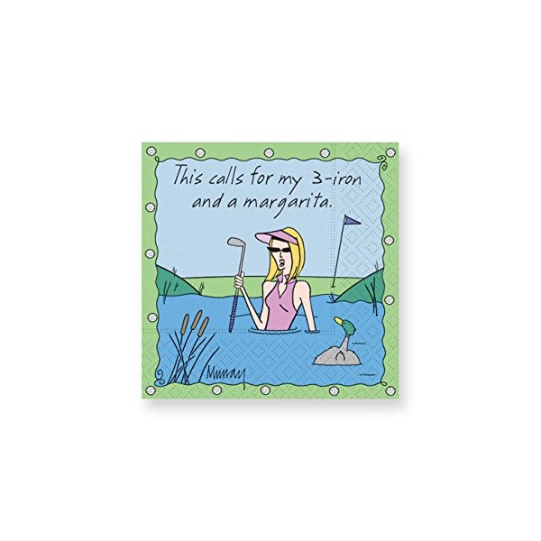 Design Design My 3-Iron Cocktail Napkins, Green