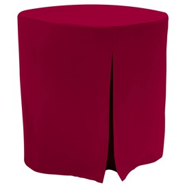 Tablevogue Full Length Fitted Machine Washable Event Tablecloth Cover 30+ Colors and Sizes, Garnet, 30-Inch Round