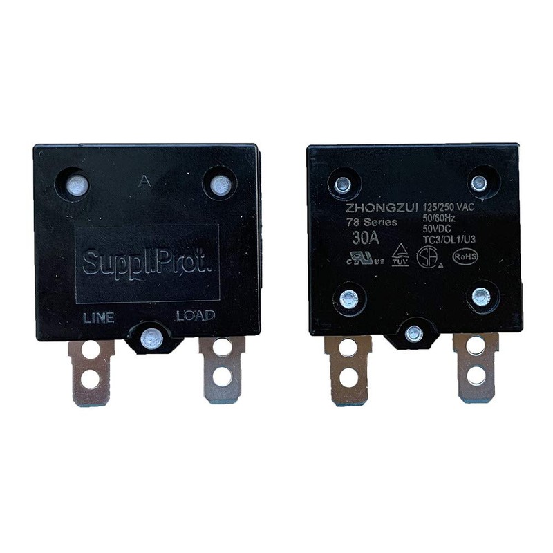 30A 125/250VAC 50/60Hz 50VDC Automatic Reset Relay Fuse, Therma Switch